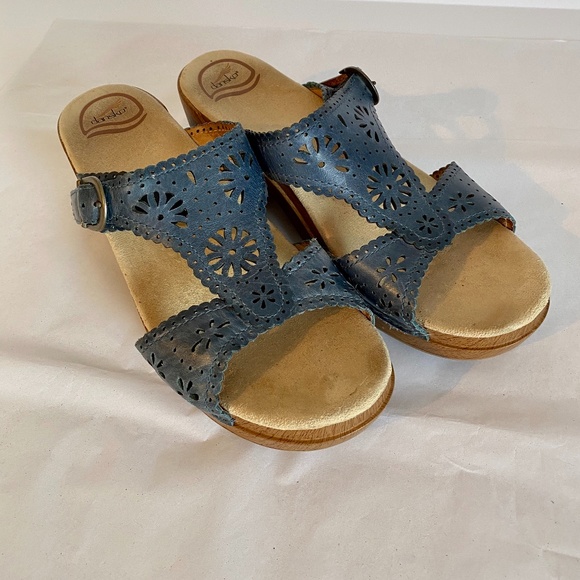 Dansko Shoes - Women's Dansko Leather Sandals Size 41 Navy Blue
